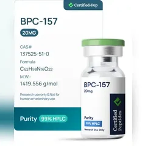 Certified Pep BPC-157 vial and product card